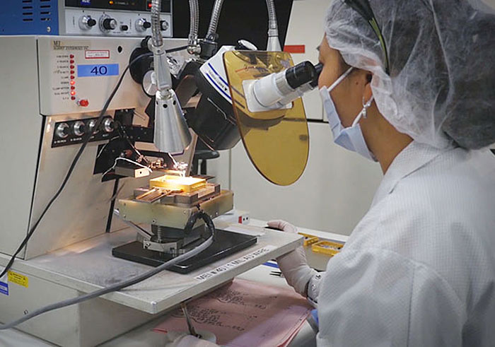 woman in lab coat